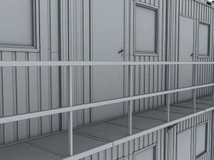 container shipping house double floor 3D Model