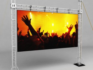 telebim scaffolding led screen high 3D 모델