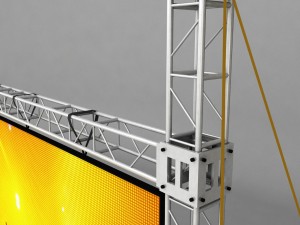 telebim scaffolding led screen high 3D-Modell