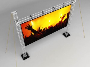 telebim scaffolding led screen high 3D-Modell