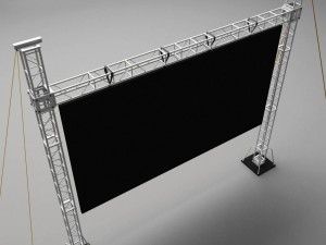 telebim scaffolding led screen high 3D-Modell