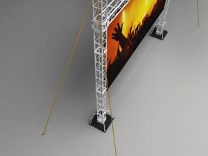 telebim scaffolding led screen high 3D-Modell