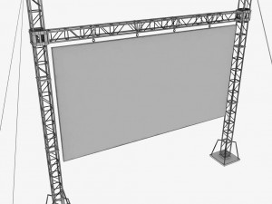 telebim scaffolding led screen high 3D-Modell