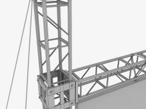 telebim scaffolding led screen high 3D-Modell