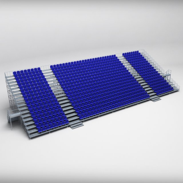 stadium tribune scaffolding large 3D 模型 .c4d .max .obj .3ds .fbx .stl .blend 