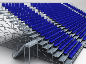 stadium tribune scaffolding large 3D Model