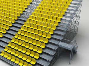 stadium tribune scaffolding large 3D Model