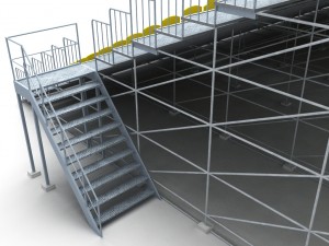 stadium tribune scaffolding large 3D 模型