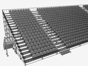 stadium tribune scaffolding large 3D 模型