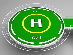 helipad rounded high scaffolding 3D Model