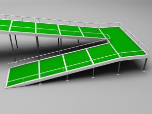 helipad rounded high scaffolding 3D Model