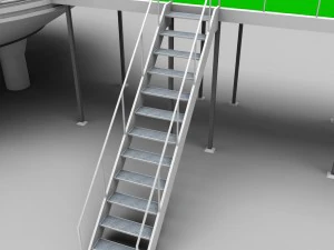 helipad rounded high scaffolding 3D Model