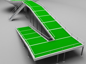 helipad rounded high scaffolding 3D Model