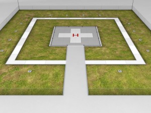 helipad square ground 3D Model