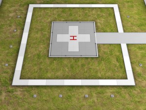 helipad square ground 3D 모델