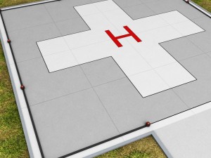 helipad square ground 3D 모델