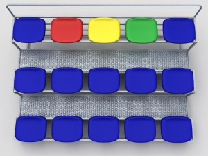 stadium seating tribune small Model 3D