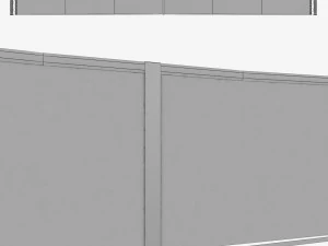 tennis court net high detail 3D Model