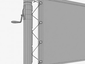 tennis court net high detail 3Dモデル