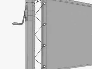 tennis court net high detail 3D Model