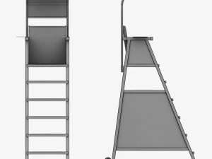 심판 테니스 심판 의자 3D 모델