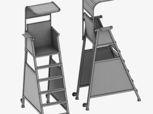 심판 테니스 심판 의자 3D 모델
