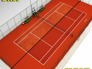 tennis court stadium arena pack Modello 3D