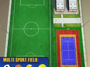 pack centre sportif multi-terrains Modèle 3D