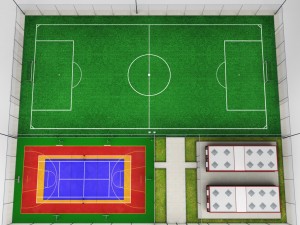 multi court arena sport centrum pack Modelo 3D