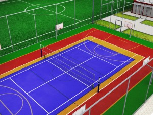 multi court arena sport centrum pack Modelo 3D