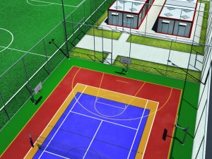 multi court arena sport centrum pack Modelo 3D