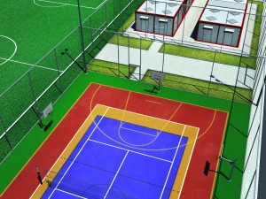 pacote de centro esportivo de arena multiquadra Modelo 3D
