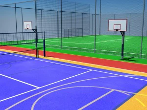 pacote de centro esportivo de arena multiquadra Modelo 3D