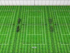 multi tennis court stadium arena pack 3D Model