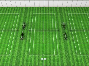 multi tennis court stadium arena pack 3D Model