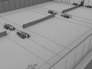 multi tennis court stadium arena pack 3D Model