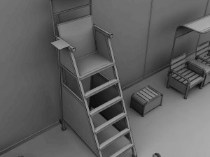 multi tennis court stadium arena pack 3D Model