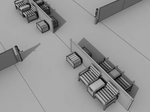 multi tennis court stadium arena pack 3D Model