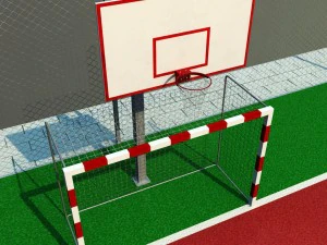 multi sport court centrum pack 3D Model