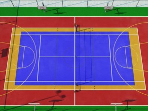 multi sport court centrum pack 3D-Modell