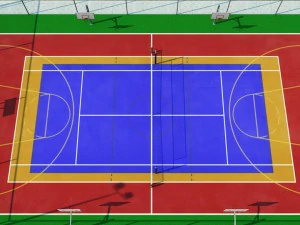 multi sport court centrum pack 3D Model