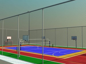 multi sport court centrum pack 3D-Modell