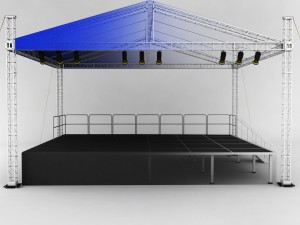 music stage platform scaffolding Modelo 3D