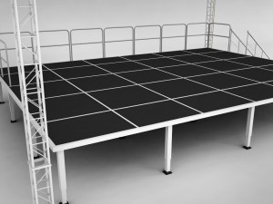 music stage platform scaffolding Modelo 3D
