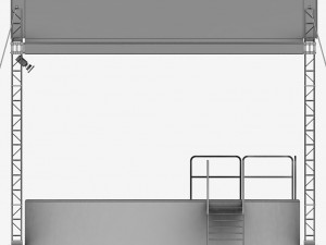 music stage platform scaffolding Modelo 3D