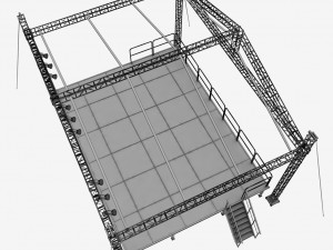 music stage platform scaffolding Modelo 3D