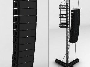 speaker concert system scaffolding tower array 3D Model