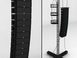 акустична концертна система риштування баштовий масив 3D Модель