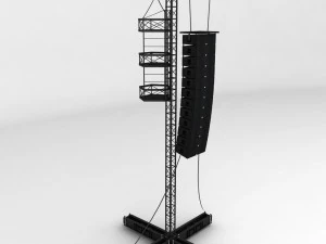 speaker concert system scaffolding tower array 3D Model