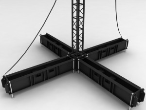 speaker concert system scaffolding tower array 3D Модель